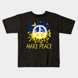 Support Ukraine Stand With Ukraine Ukrainian Flag Kids T-Shirt